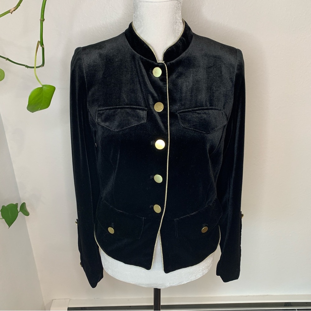 Who What Wear Black Velvet Jacket/Blazer Size S - Picture 3 of 10